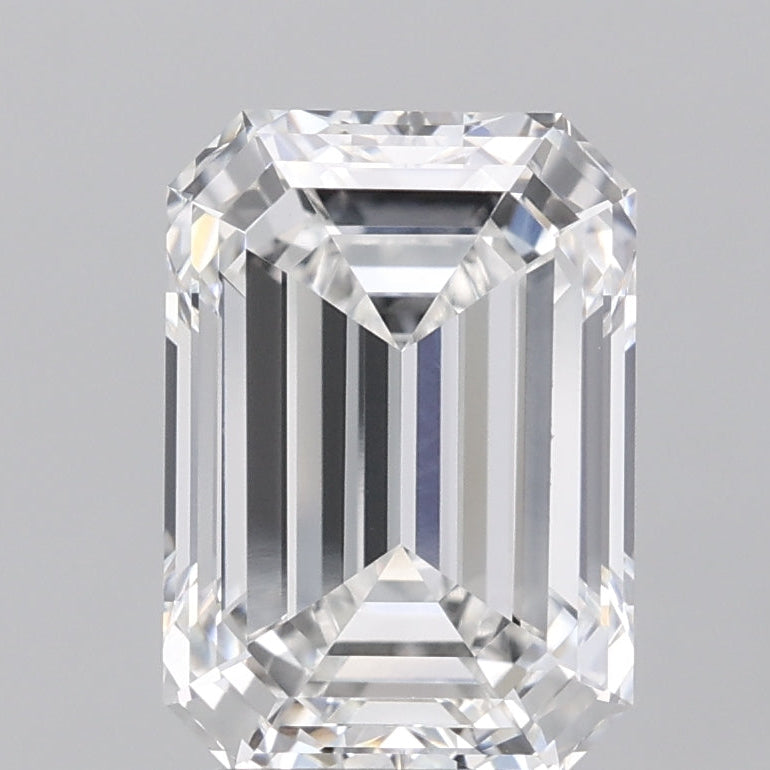 Diamant cultivé en laboratoire taille émeraude de 4,06 carats VVS2 E