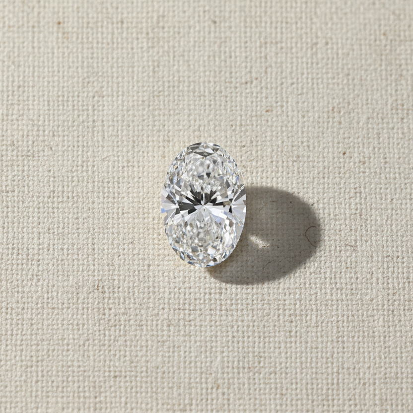4.06 Carat Oval D VVS2 CVD Lab Grown Diamond Excellent Polish Symmetry IGI Certified