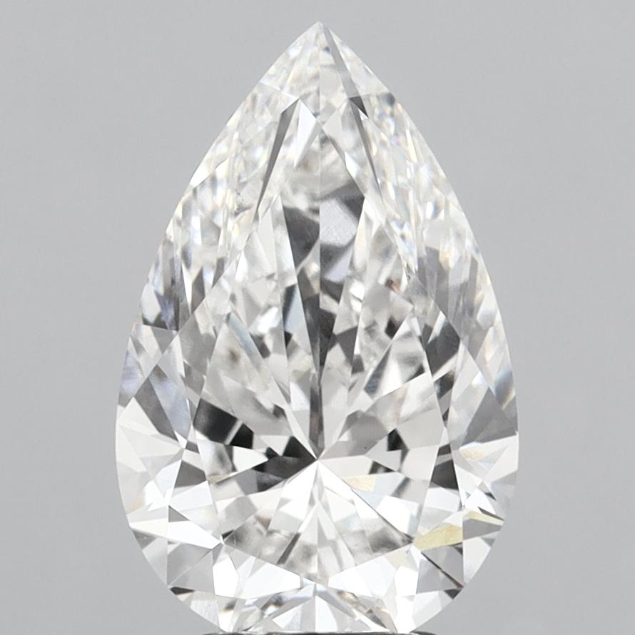 4.06 Carat Pear Cut Lab Grown Diamond VS1F