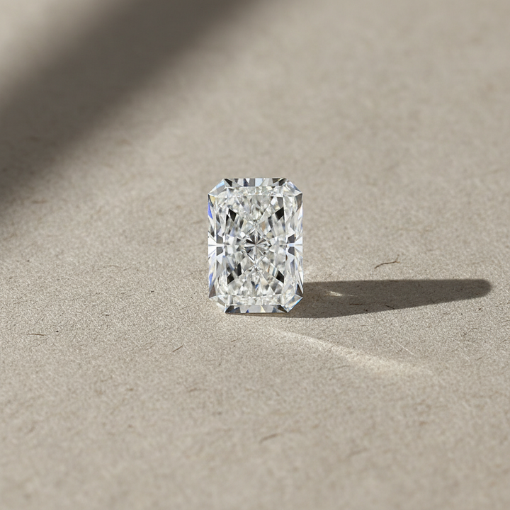 4.06 Carat Radiant Lab Grown Diamond, VVS2/D