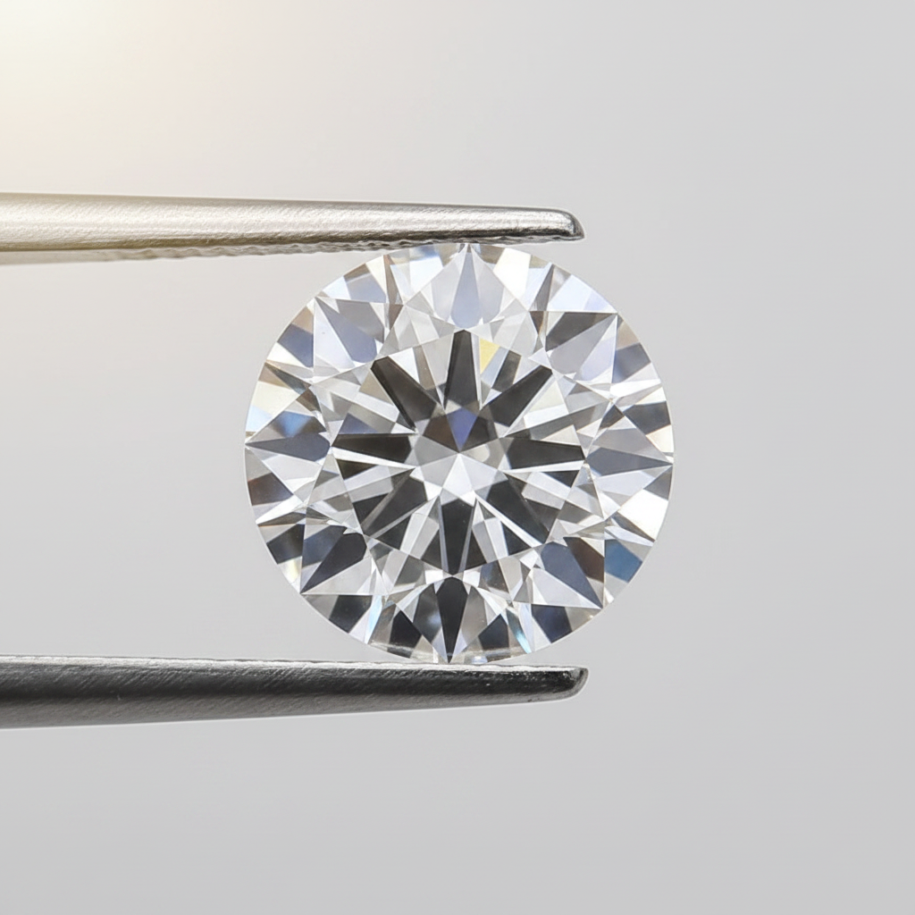 4,06 karaat ronde laboratorium-gegroeide diamant, VS2/G