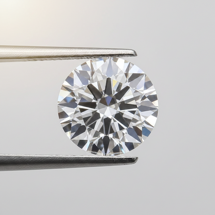 4,06 karaat ronde laboratorium-gegroeide diamant, VS2/G