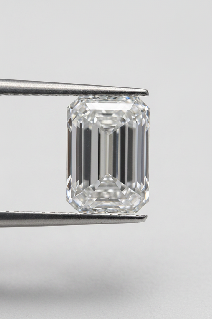 4.07 Carat Emerald Cut Lab Grown Diamond, VS1/E