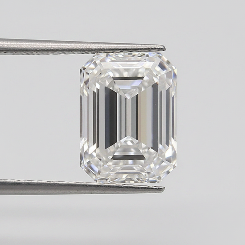Labordiamant im Smaragdschliff von 4,07 Karat, VS2/D