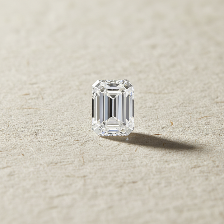 4.07 Carat Emerald Cut Lab Grown Diamond, VVS2/E