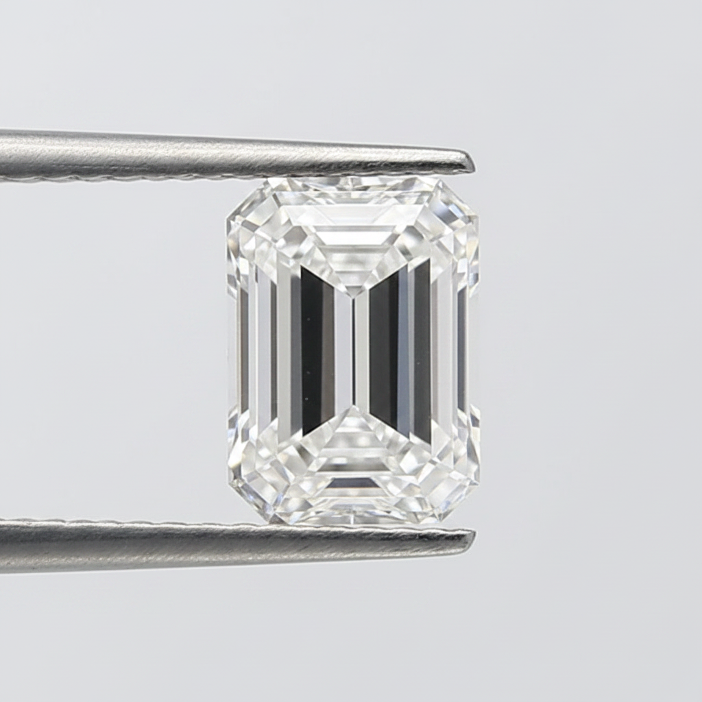 4.07 Carat Emerald Cut Lab Grown Diamond, VVS2/E
