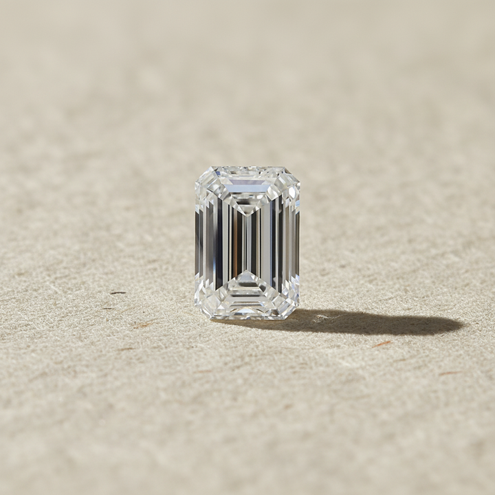 4.07 Carat Emerald Cut Lab Grown Diamond, VVS2/F