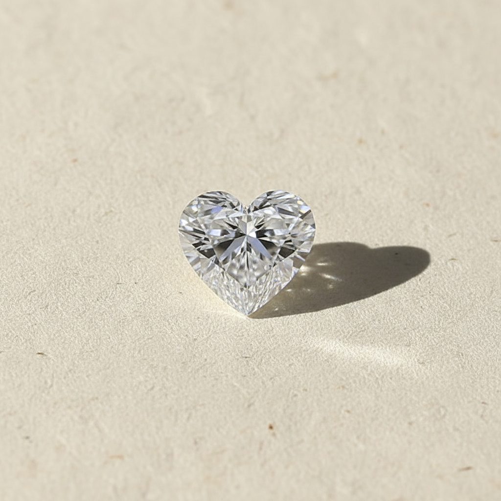 4.07 Carat Heart Cut Lab Grown Diamond VS1 D Color IGI Certified
