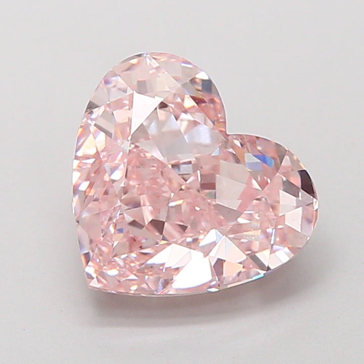 4,07 Karat herzförmiger, im Labor gezüchteter Diamant VS1 Fancy Intense Pink