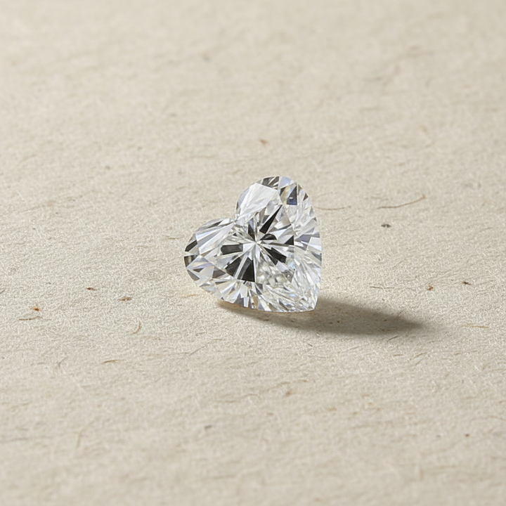 4.07 Carat Heart Cut Lab Grown Diamond VS1 F Color IGI Certified
