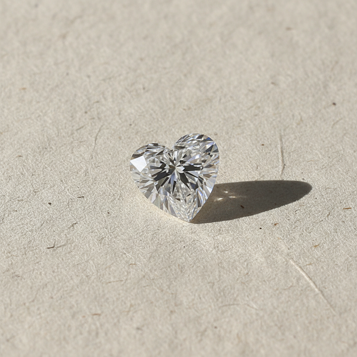 4.07 Carat Heart Cut Lab Grown Diamond VVS2 E Color IGI Certified
