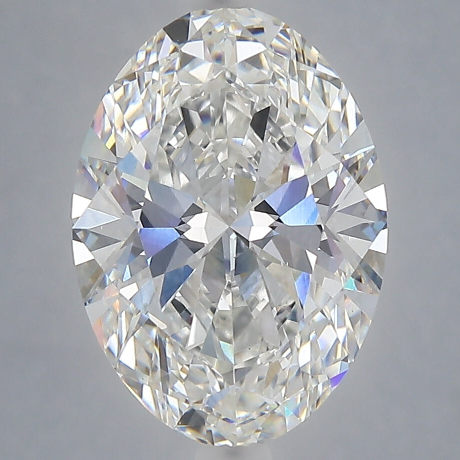 Diamante cultivado en laboratorio de talla ovalada de 4,08 quilates VS1 E