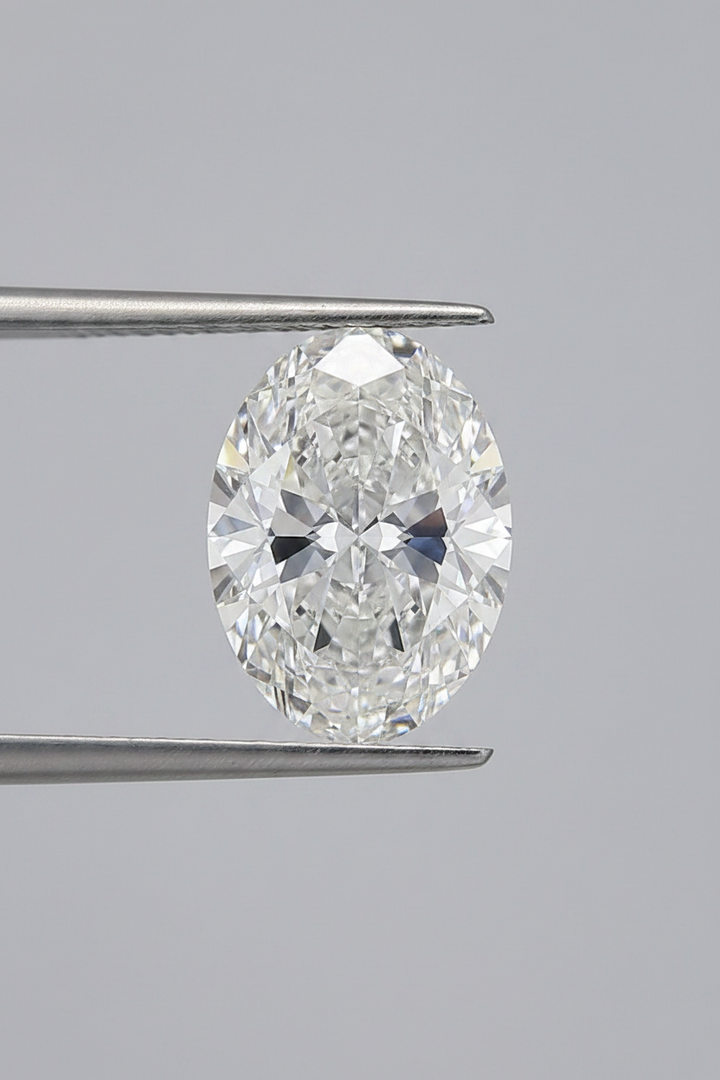 4,08 karaat ovaal geslepen laboratoriumdiamant, VS1/E