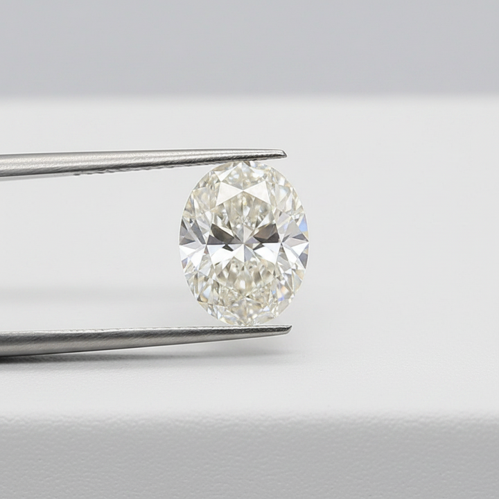 4,08 karaat ovaal geslepen laboratoriumdiamant, VVS1/H