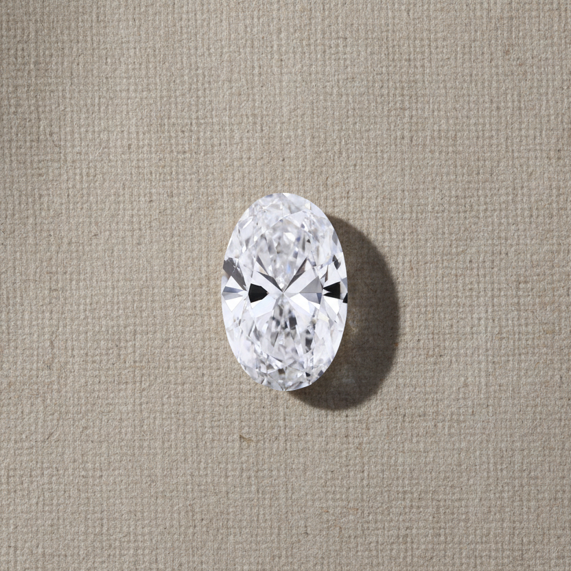4.08 Carat Oval D VVS2 CVD Lab Grown Diamond Excellent Polish Symmetry IGI Certified