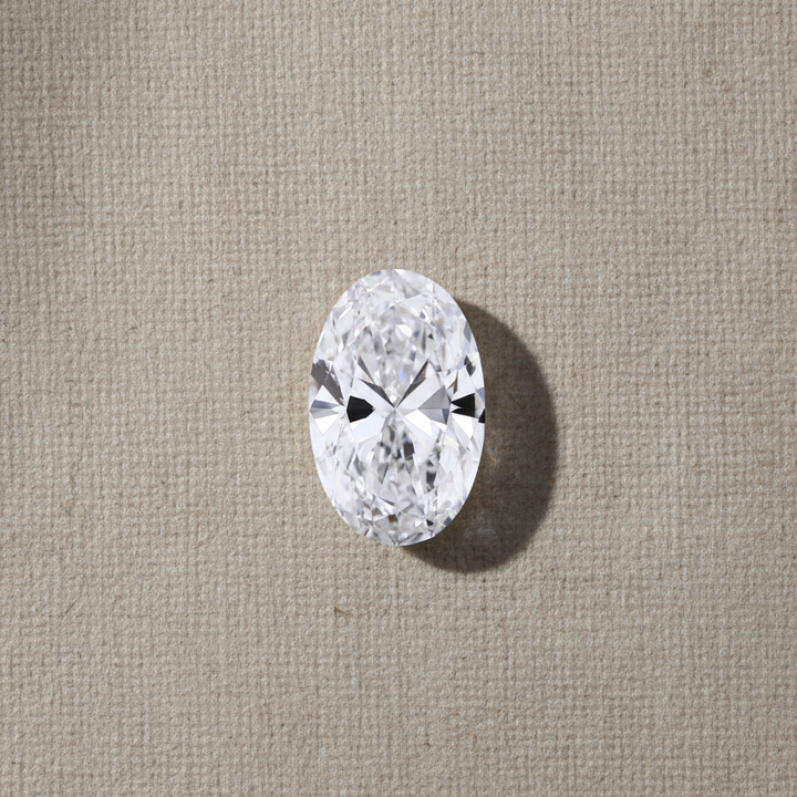 4.08 Carat Oval D VVS2 CVD Lab Grown Diamond Excellent Polish Symmetry IGI Certified