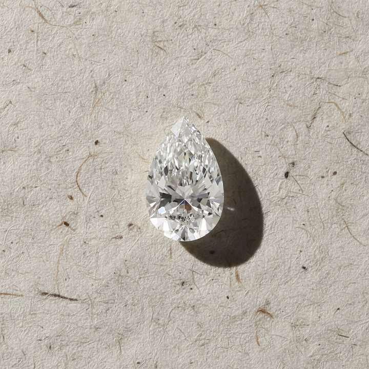 4.08 Carat Pear Cut Lab Grown Diamond VS2 F Color IGI Certified
