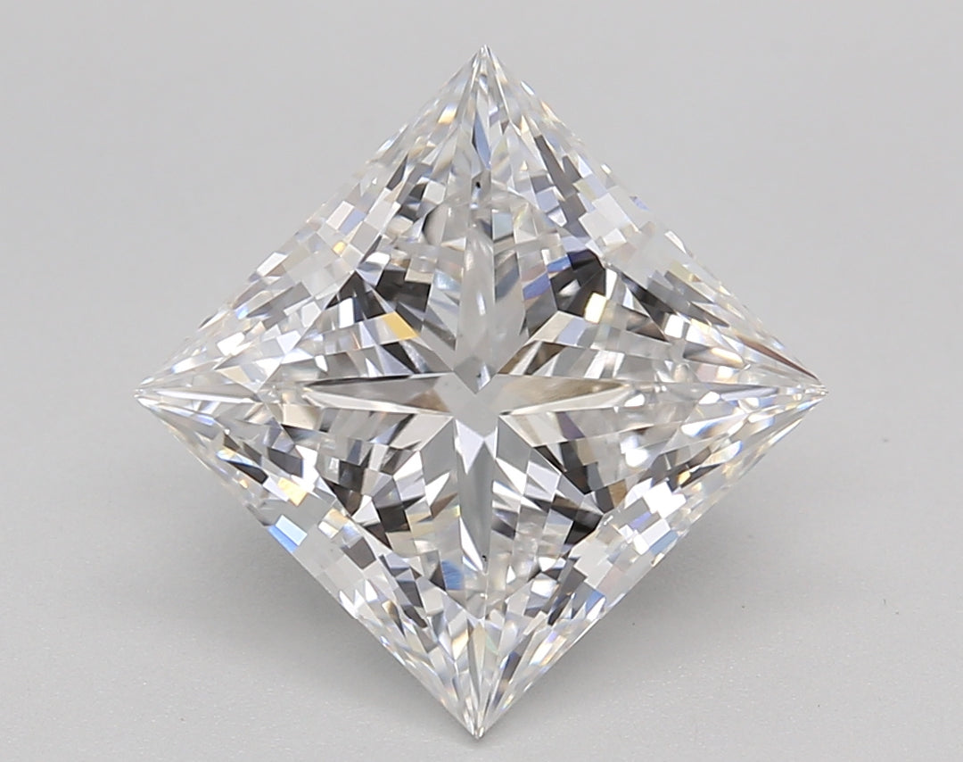 4.09 CT Princess Cut Lab Grown Diamond, F Color, VS1 Clarity