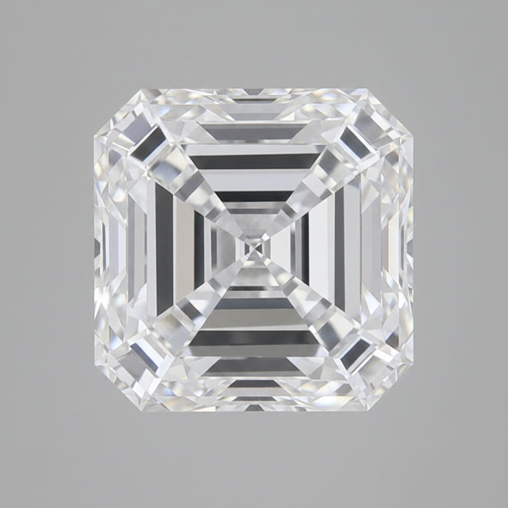 Diamant cultivé en laboratoire Asscher de 4,09 carats, VVS2/E
