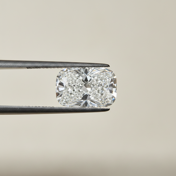 4,09 karaat kussengeslepen laboratorium-gegroeide diamant, VS1/E