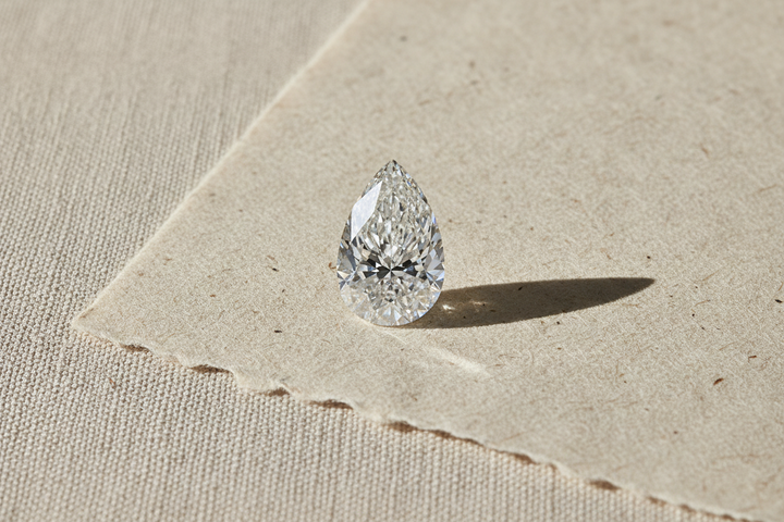 4.09 Carat Pear Cut Lab Grown Diamond VS2 F Color IGI Certified

