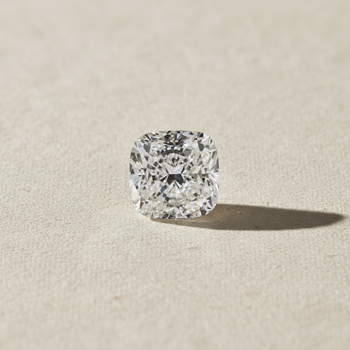 4.10 Carat Cushion Square Cut Lab Grown Diamond, VS1/F