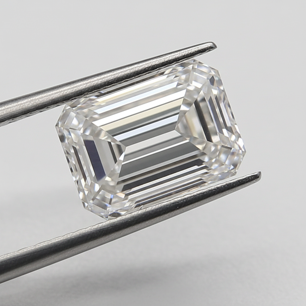 4.10 Carat Emerald Lab Grown Diamond, VVS2/E