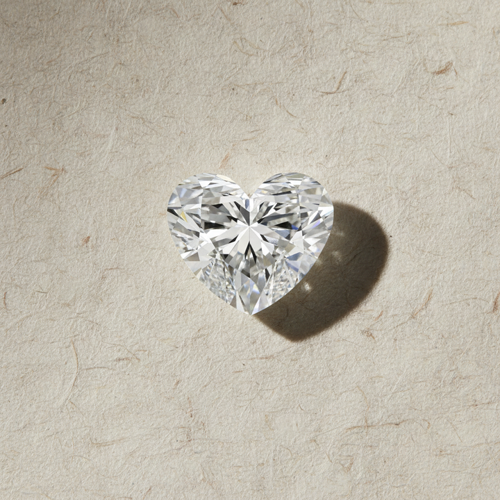 4.10 Carat Heart Cut Lab Grown Diamond VVS2 F Color IGI Certified
