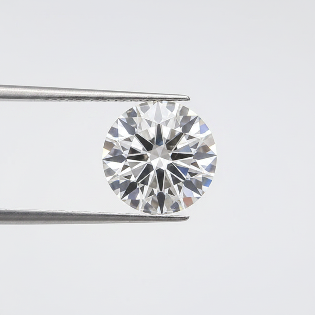 IGI Certified 4.10 Ct F Color VVS2 Round CVD Diamond with 10.36mm Diameter