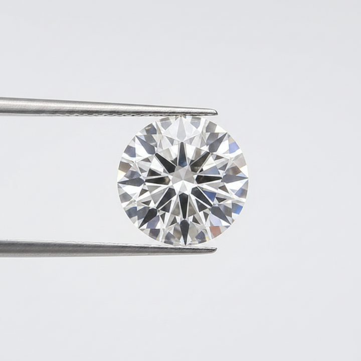IGI Certified 4.10 Ct F Color VVS2 Round CVD Diamond with 10.36mm Diameter