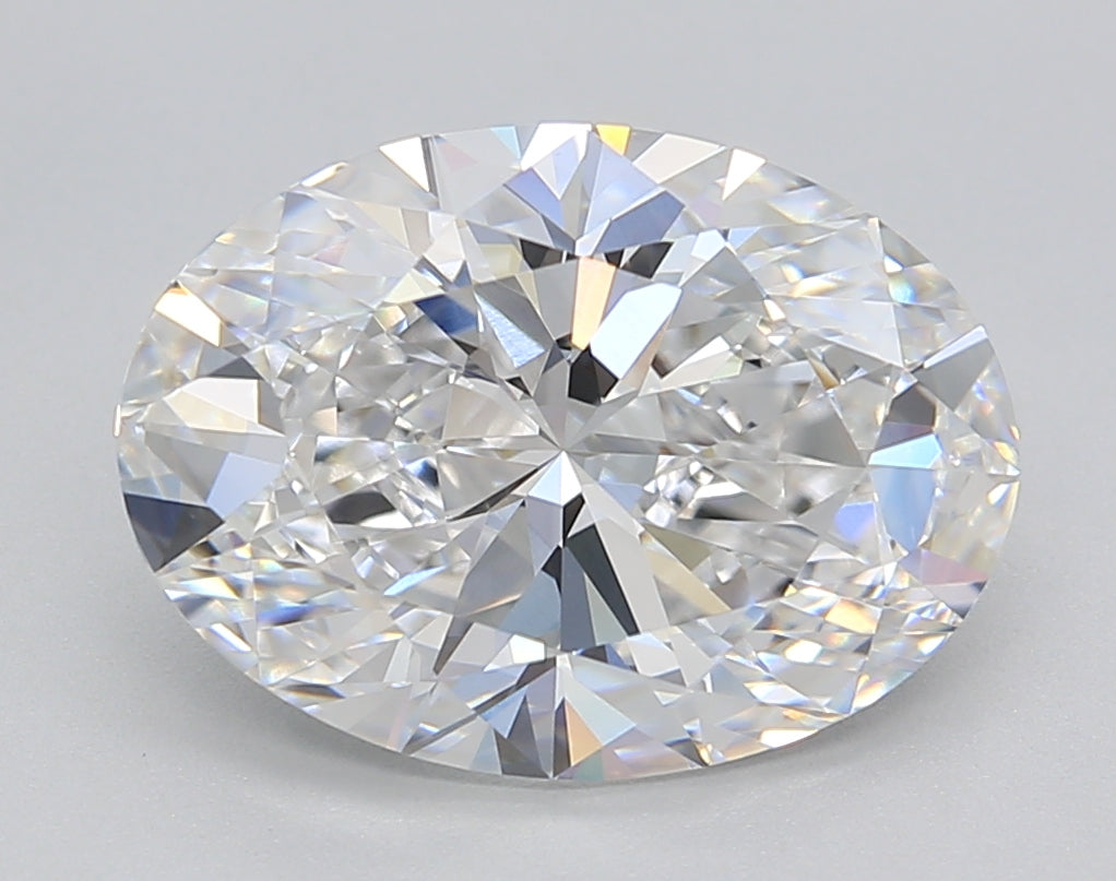 4.11 CT Oval Cut Lab Grown Diamond, IGI Certified, D Color, VVS2 Clarity, Excellent Polish and Symmetry