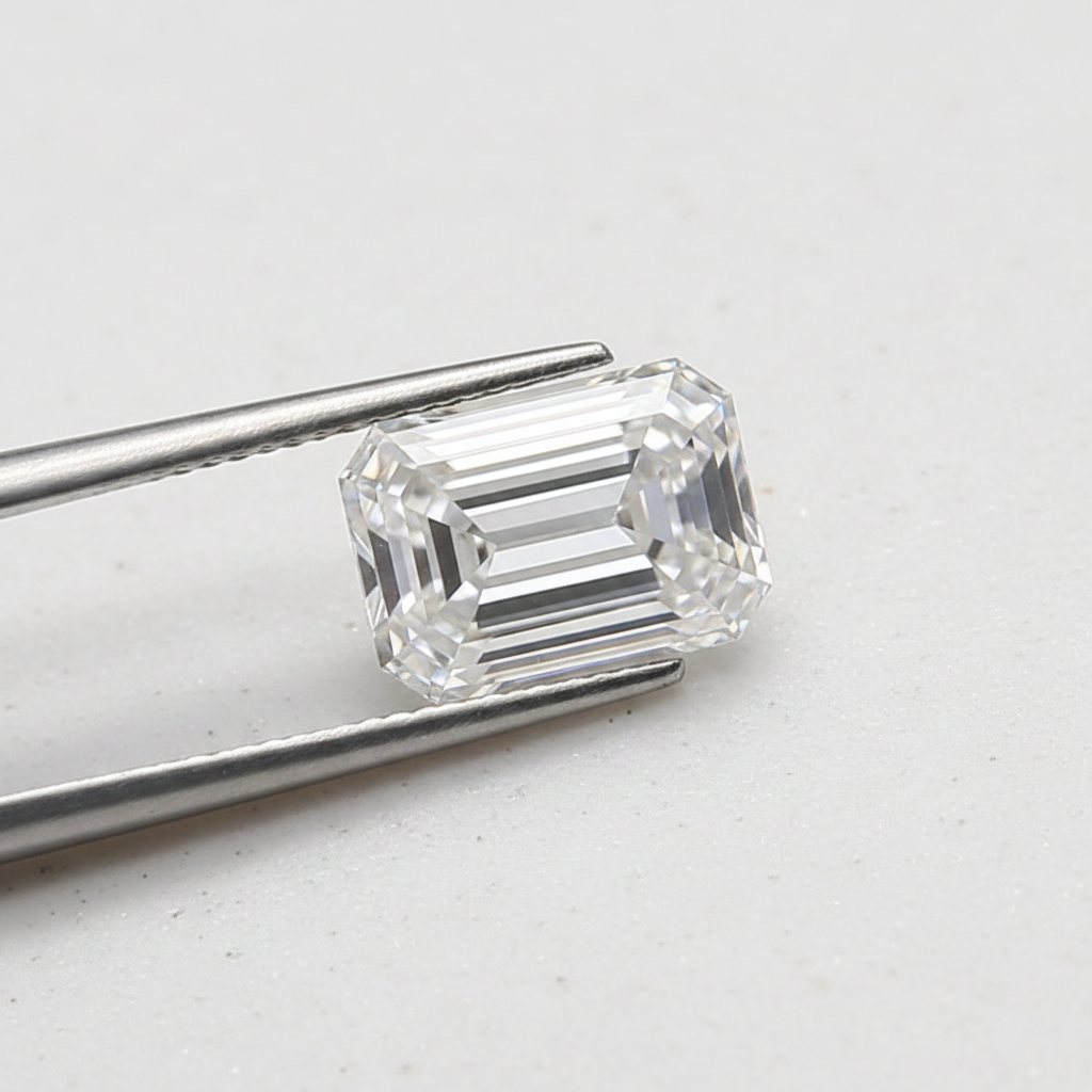 4.11 Carat Emerald Cut Lab Grown Diamond, VS1/E