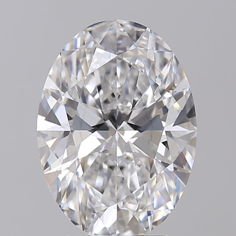 Diamant cultivé en laboratoire de taille ovale de 4,11 carats VS2 D