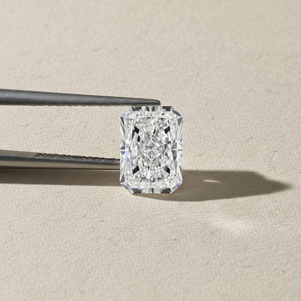 4.12 Carat Radiant Lab Grown Diamond, VVS2/D
