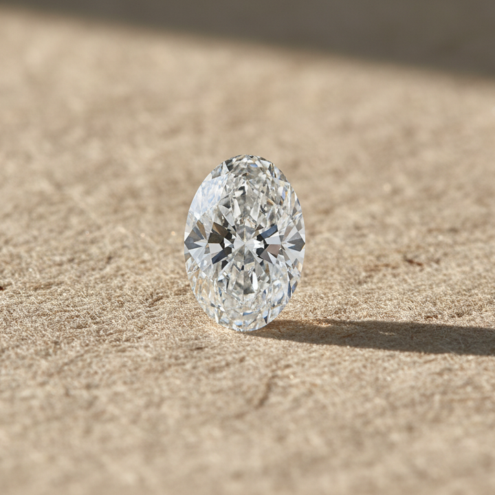 4.15 Carat Oval F VVS1 CVD Lab Grown Diamond Excellent Polish Symmetry IGI Certified