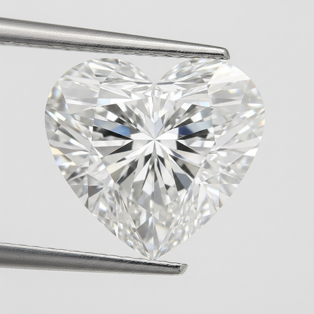 4.19 Carat D Color VVS2 Heart Shape CVD Lab Grown Diamond IGI Certified
