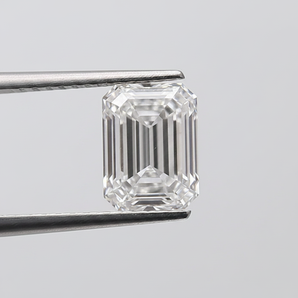 4.20 Carat Emerald Cut Lab Grown Diamond, VS1/E