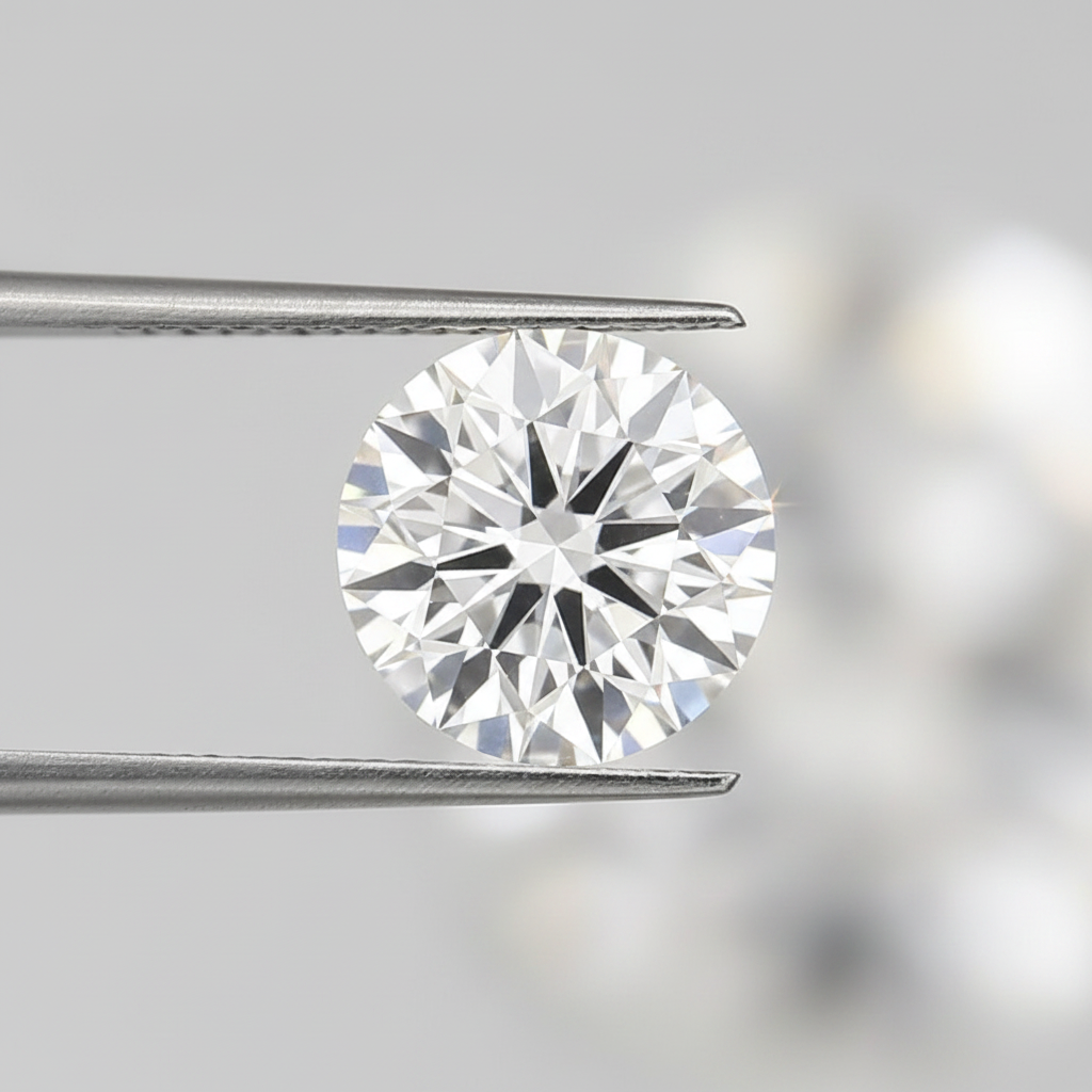 IGI Certified 4.20 Ct F Color VVS2 Round CVD Diamond with 10.29mm Diameter