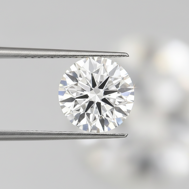 IGI Certified 4.20 Ct F Color VVS2 Round CVD Diamond with 10.29mm Diameter
