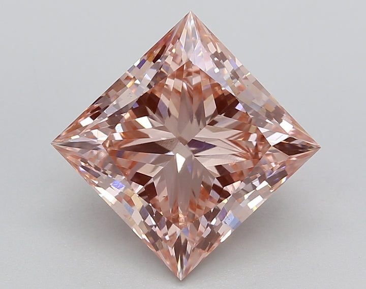 4.30 CT IGI Certified Princess Cut Lab-Grown Diamond in Fancy Intense Pink Color