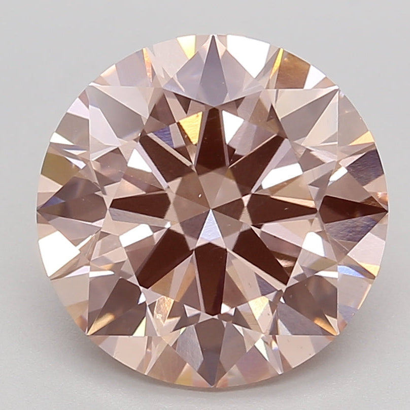 4.43 Carat Round Lab Grown Diamond VS1 FANCY INTENSE PINK