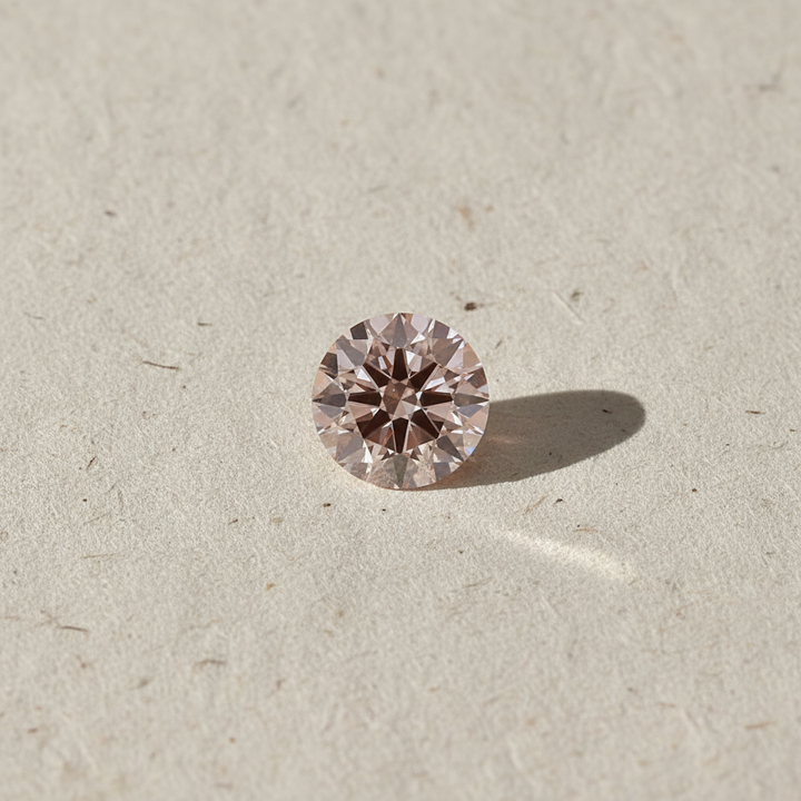 4.43 Carat Round Fancy Intense Pink VS1 CVD Lab Grown Diamond Ideal Cut IGI Certified