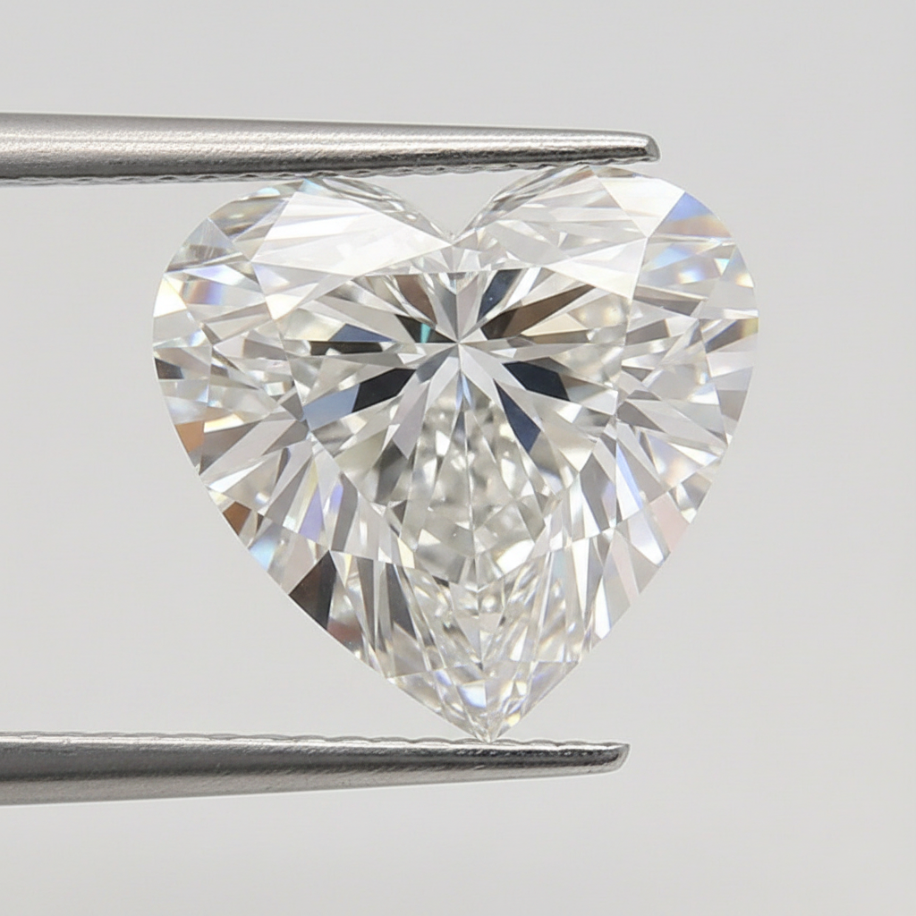 4.44 Carat F Color VS1 Heart Shape CVD Lab Grown Diamond IGI Certified
