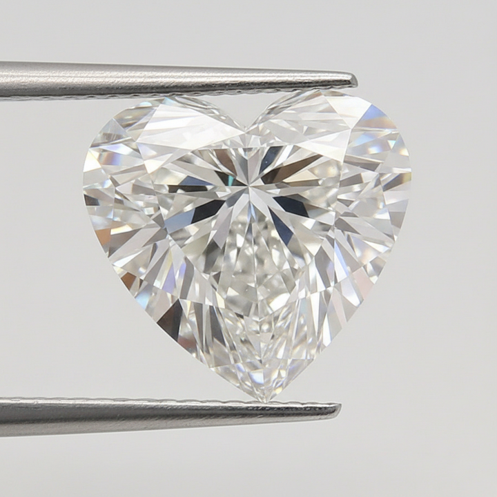 4.44 Carat F Color VS1 Heart Shape CVD Lab Grown Diamond IGI Certified
