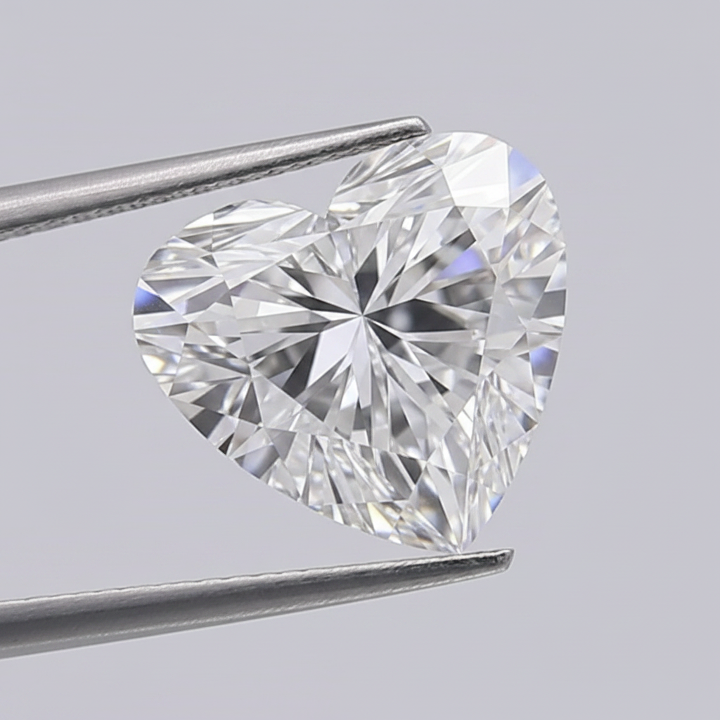 4.54 Carat D VVS2 Heart Shape CVD Lab Grown Diamond IGI Certified
