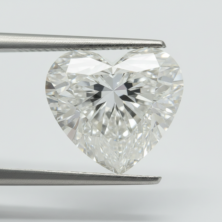 4.56 Carat E VS2 Heart Shape CVD Lab Grown Diamond IGI Certified
