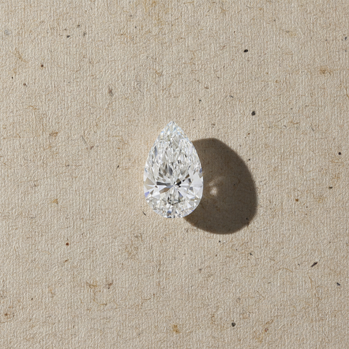 4.56 Carat Pear Cut Lab Grown Diamond VS2 F Color IGI Certified
