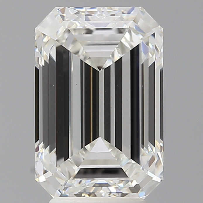 Diamant cultivé en laboratoire taille émeraude de 4,57 carats VVS2 F