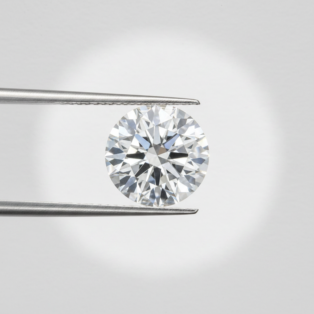 IGI Certified 4.62 Ct F Color VVS2 Round CVD Diamond with 10.56mm Diameter
