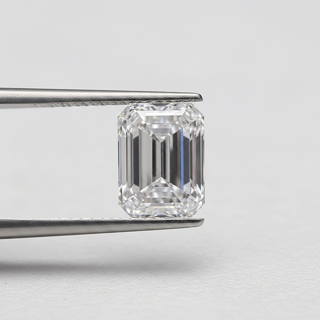 4.66 Carat Emerald Cut Lab Grown Diamond, VS1/E